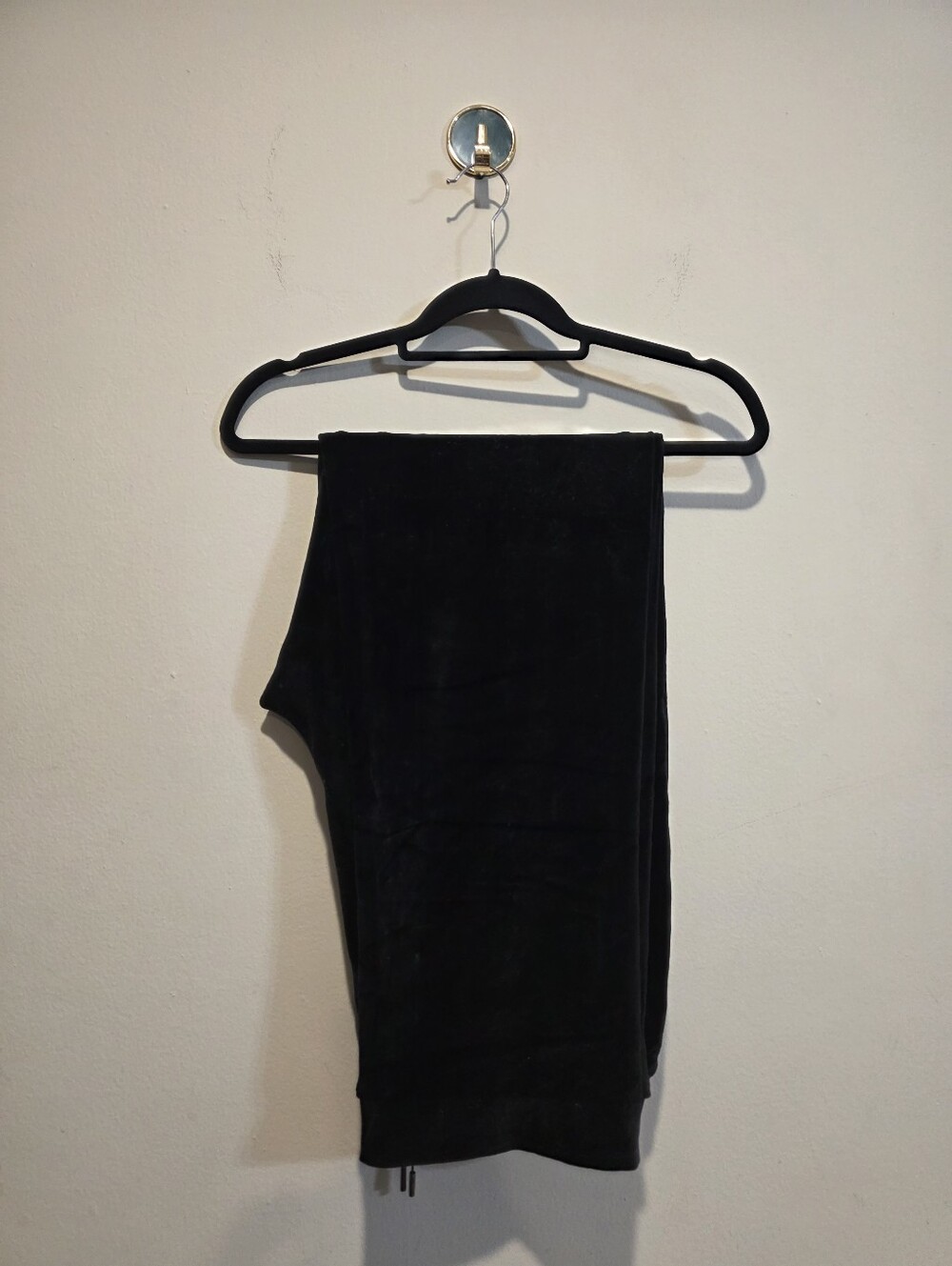 Vintage Versace Black Velour Track Pants Joggers IT 50 / US Medium Embroidered M